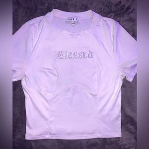 White Blessed Tee